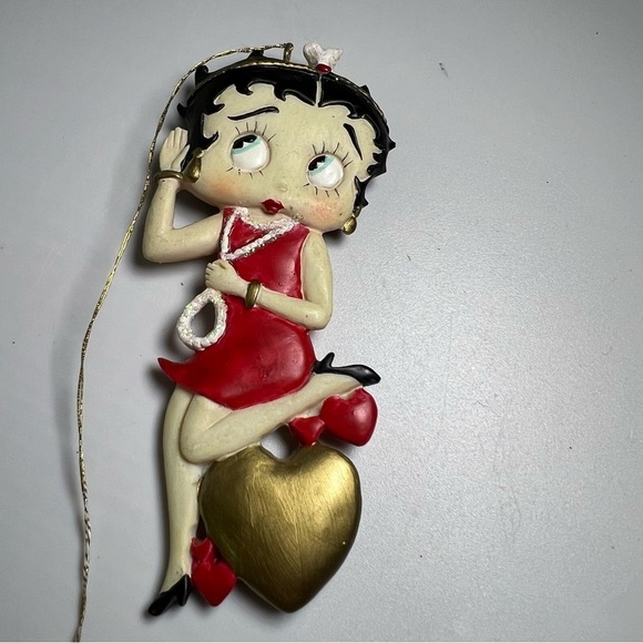 Betty Boop Other - Vintage Betty Boop in Red Mini Dress Christmas Ornament 1999